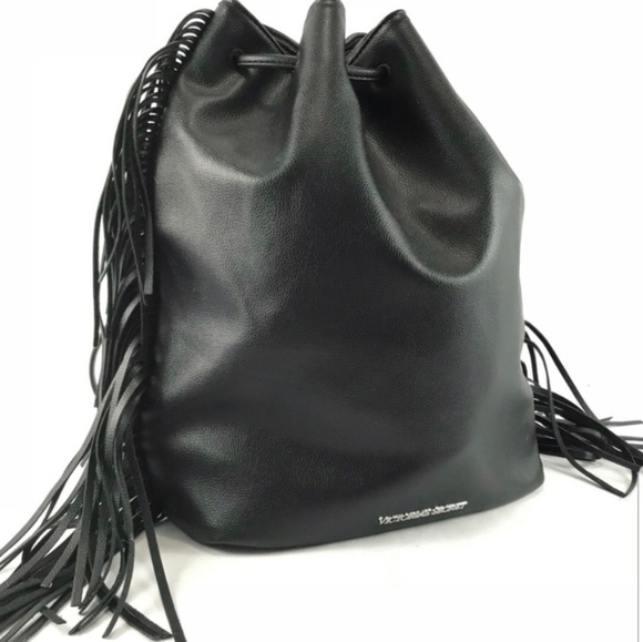 Victoria's Secret Bags New Victoria Secret Black Fringe Backpack